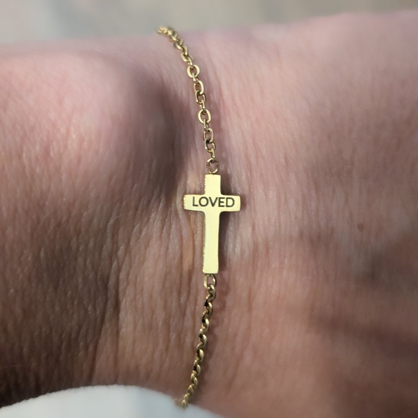 Layered cross bracelet. Custom and personalized. Bracelets can be worn together or separately. Gold and silver. Shipping available. Email e3custominfo@gmail.com with customization information for your order.