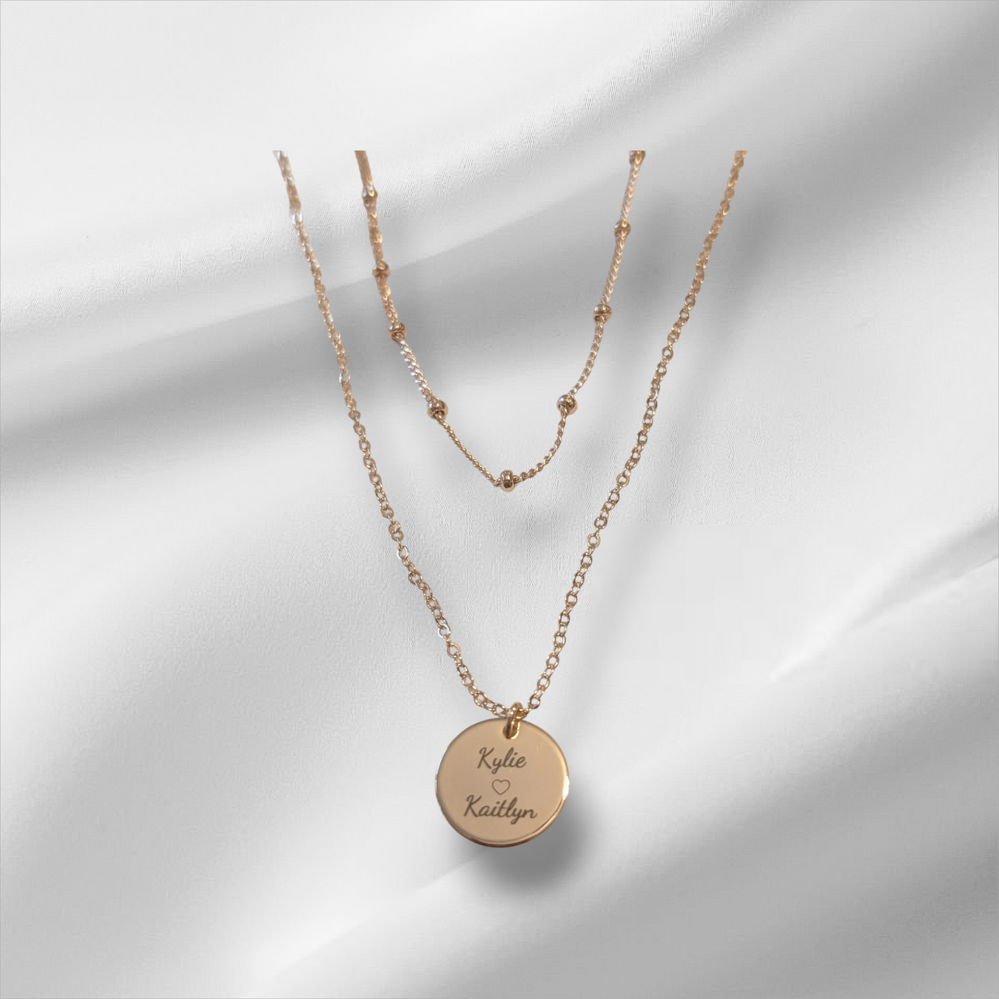 Name layer necklace set. Custom and personalized gold and silver. Shipping available. Email e3custominfo@gmail.com with customization information for your order.