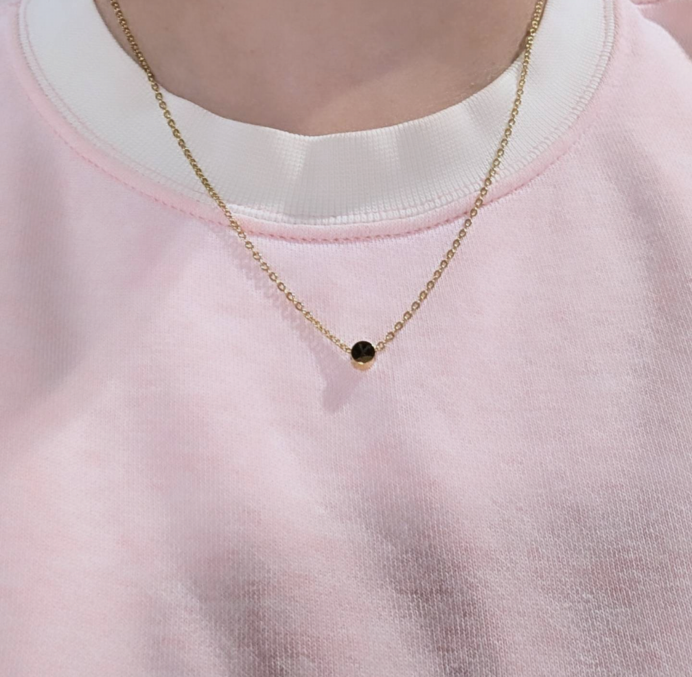 Simple and dainty initial round pendant necklace. Custom and personalized gold and silver. Shipping available. Email e3custominfo@gmail.com with customization information for your order.
