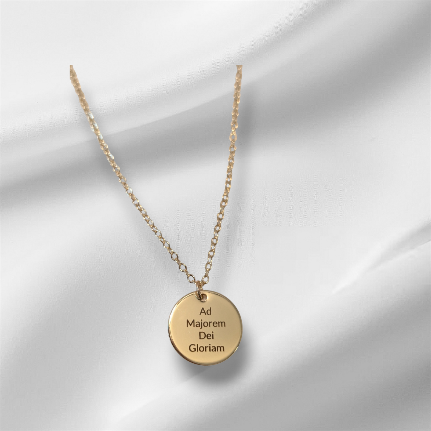"To God Be The Glory" round pendant necklace. Custom personalized. Gold and silver. Shipping available. Email e3custominfo@gmail.com with customization information for your order.