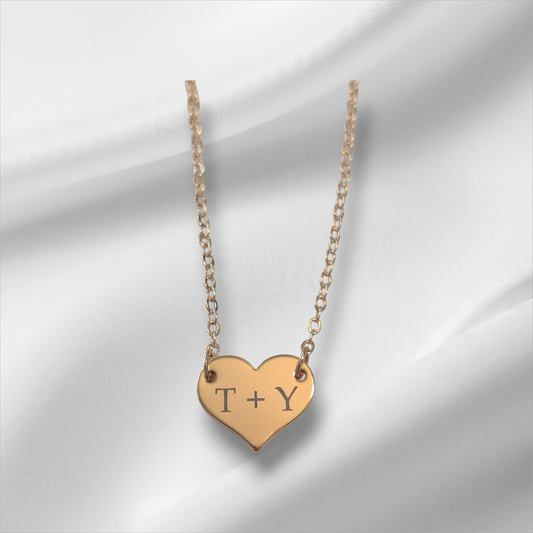 Heart pendant necklace. Custom and personalized gold and silver. Shipping available. Email e3custominfo@gmail.com with customization information for your order.